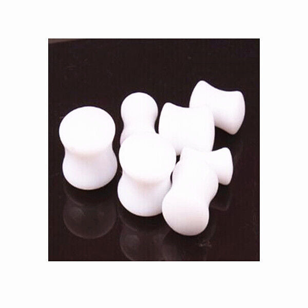 1 Pair Candy Color Acrylic Ear Plug Double Flare Flesh Tunnel Trumpet Stretcher