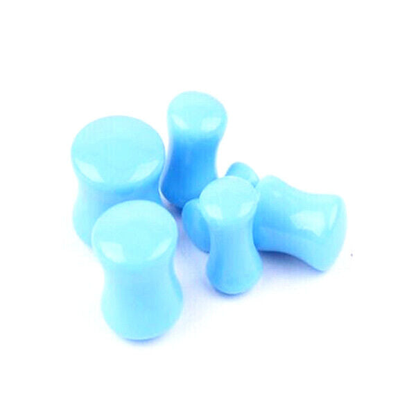 14pc Candy Colour Acrylic Ear Plug Double Flare Trumpet Stretcher Stretching Kit