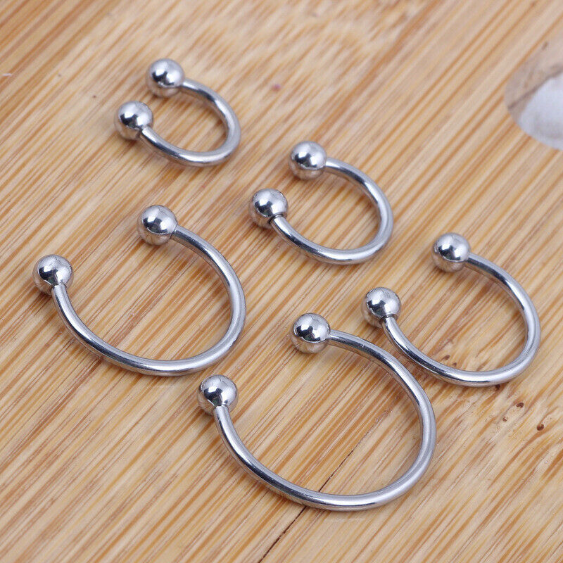 10X Horseshoe Piercing Barbell Ring Surgical Steel Tragus Nose Septum Ear Nipple