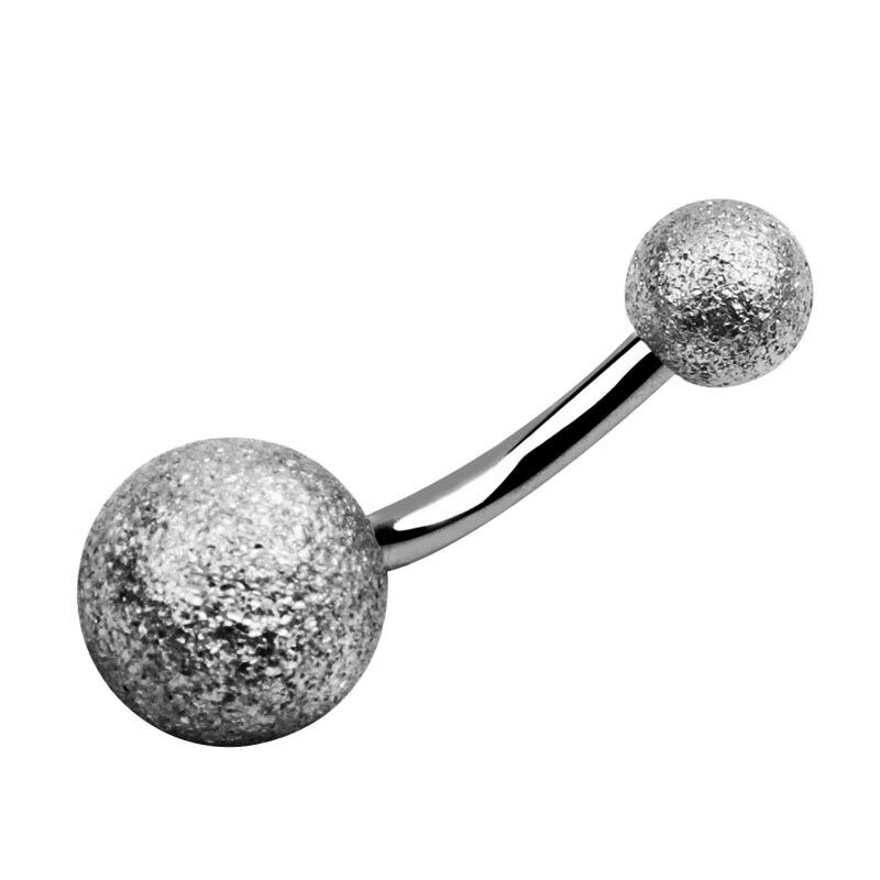 2 Belly Bar Surgical Steel Polish Ball Navel Button Ring Body Piercing Jewellery