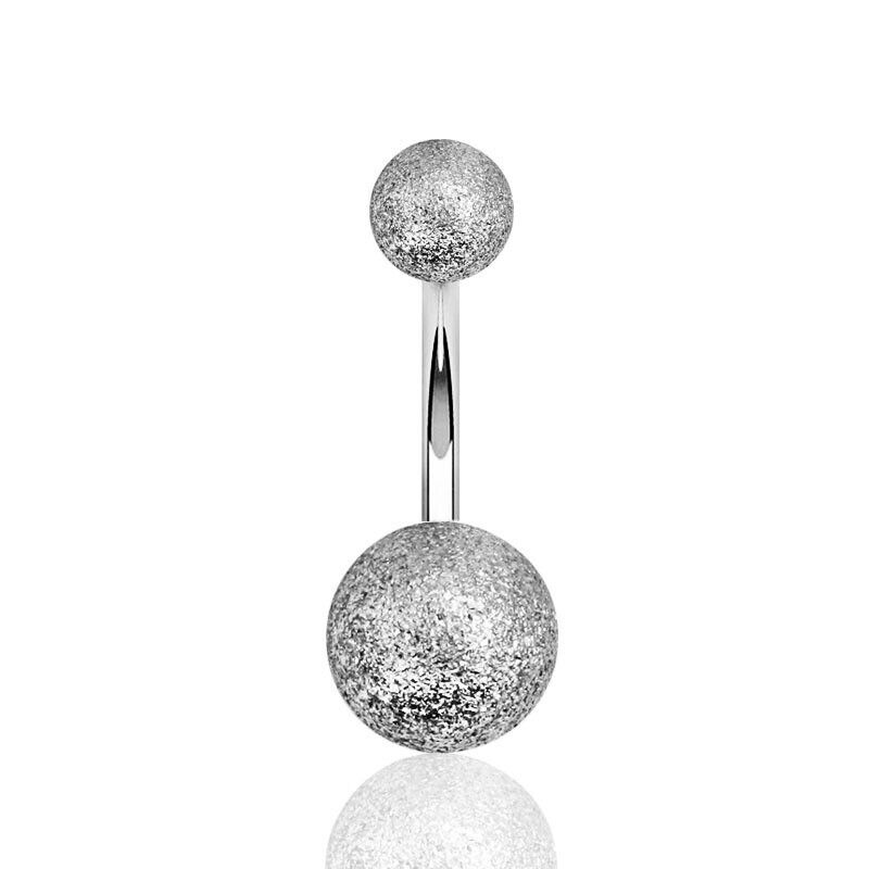 2 Belly Bar Surgical Steel Polish Ball Navel Button Ring Body Piercing Jewellery