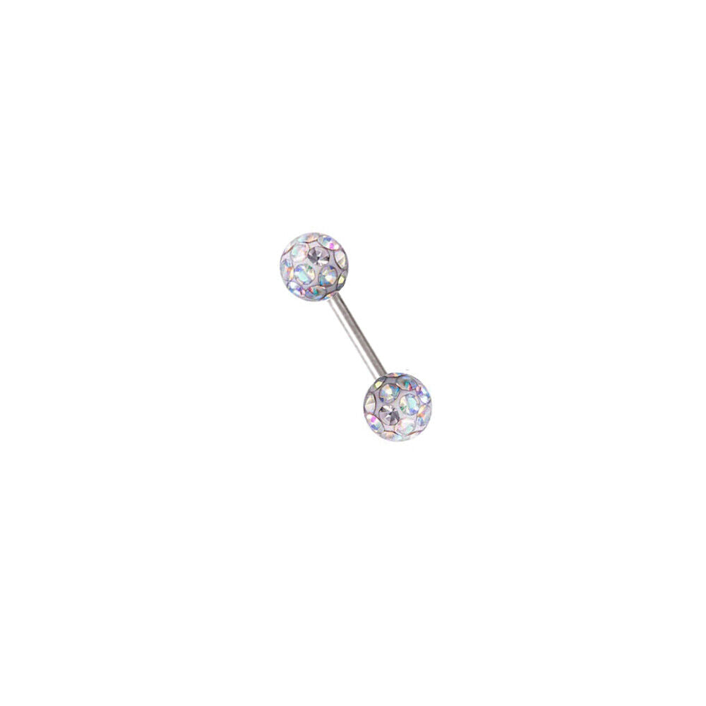 Tragus Bar Multi Crystal Ball Stud Helix Cartilage Upper Ear Piercing Earrings