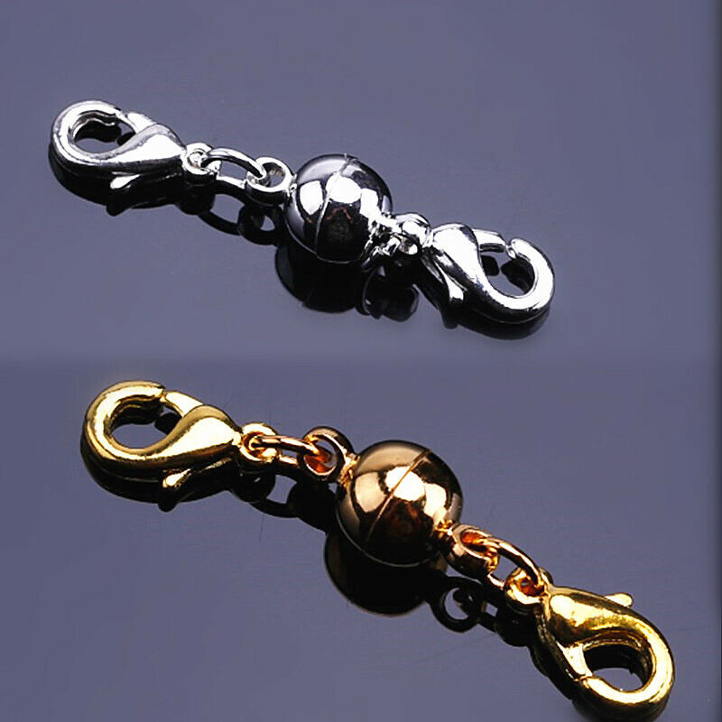 5X DIY Bracelet Necklace Chain Ball Magnetic Double Clasp Hook Jewelry Connector