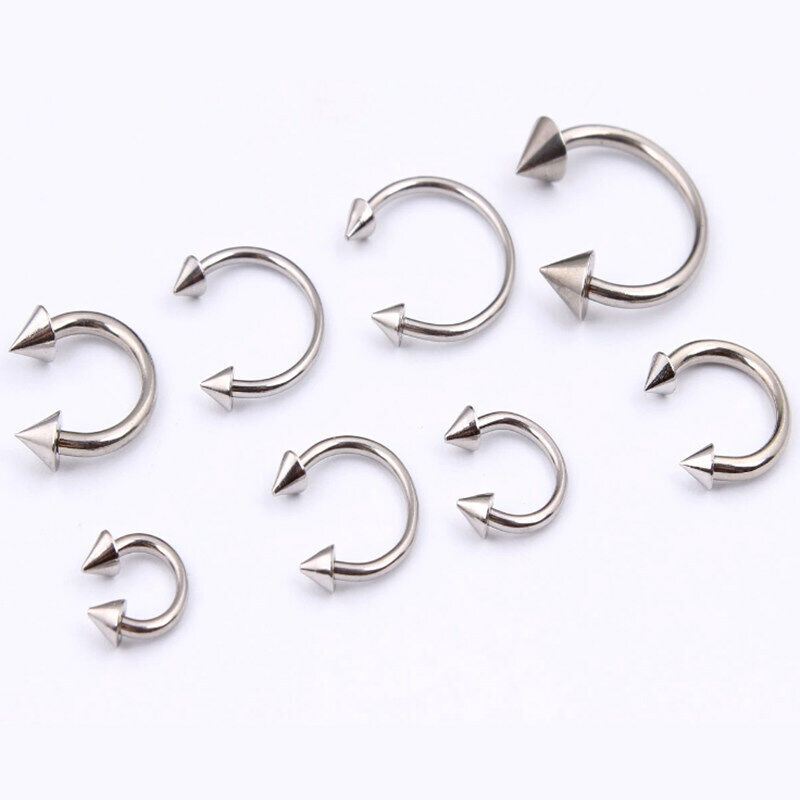 10X Horseshoe Piercing Barbell Ring Surgical Steel Tragus Nose Septum Ear Nipple