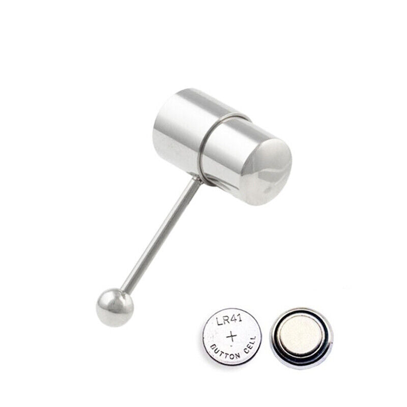 316L Surgical Steel Jewelry Stud Ring Barbell Body Piercing Vibrating Tongue Bar